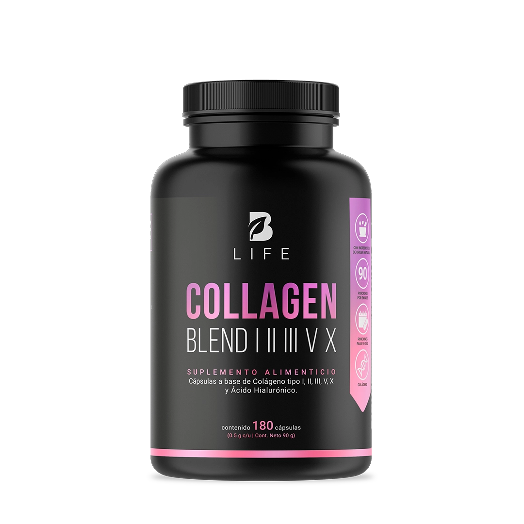 Mezcla de Colágeno con 5 Tipos - 500 mg para una Piel Firme y Saludable