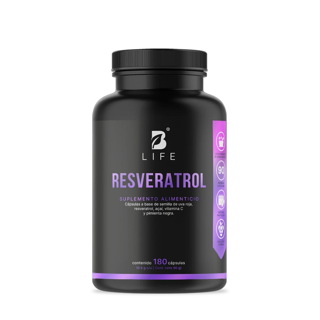 Resveratrol 500 mg - Potente Antioxidante para Salud Celular