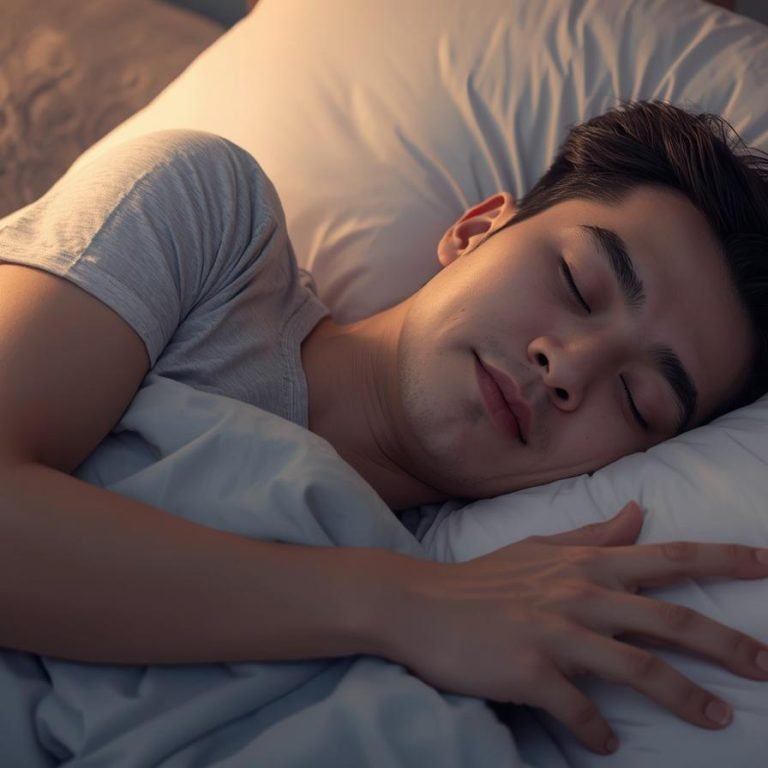 hombre en su cama durmiendo profundamente y con sueño reparador (2)