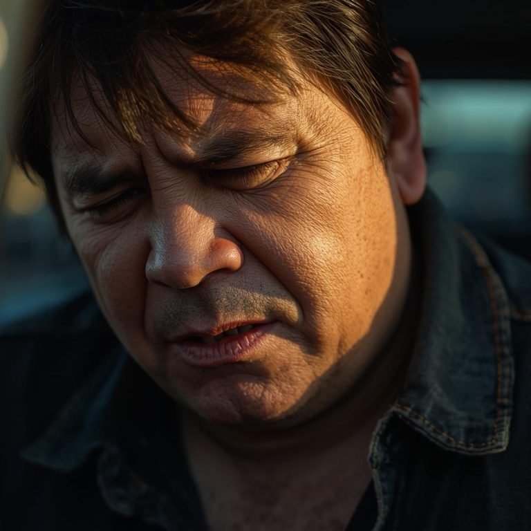 hombre estreado y agotado en su dia