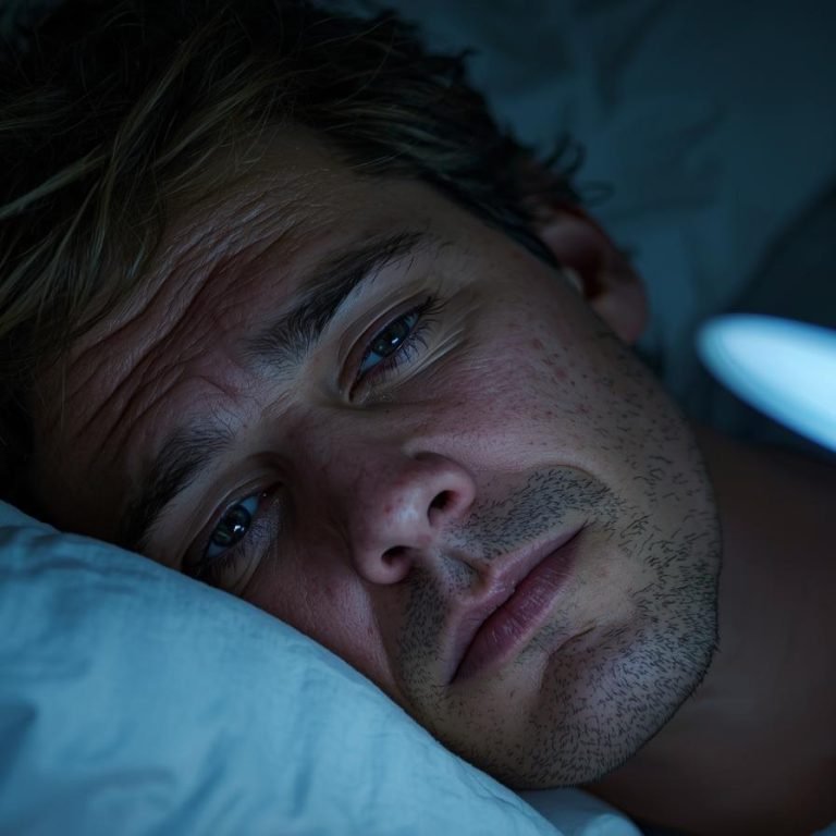 un hombre con insomnio