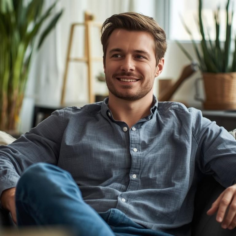 un hombre tomado un descanso de tanto trabajo