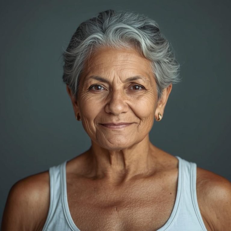 una mujer fuerte , saludable mayor de