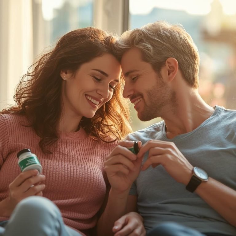 una pareje en la mañana tomado probioticos (1)